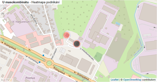 U masokombinátu - mapa podnikání