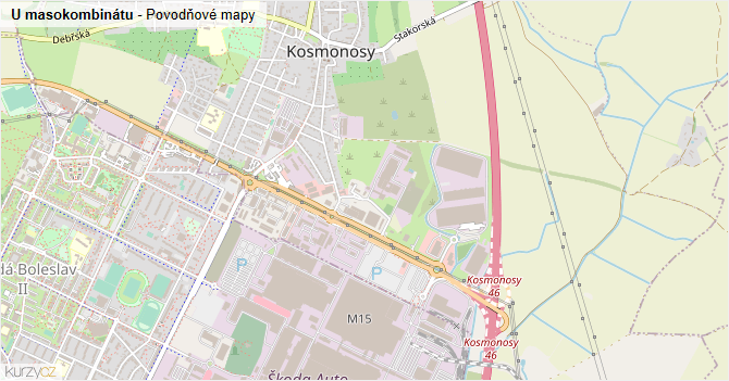 U masokombinátu - záplavové mapy stoleté vody