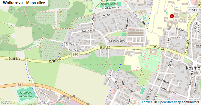 Wolkerova - mapa ulice