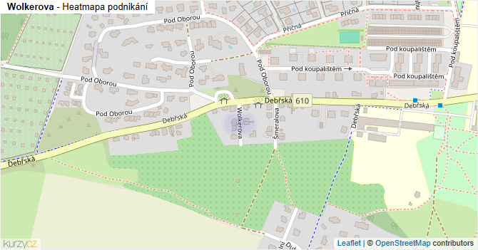 Wolkerova - mapa podnikání
