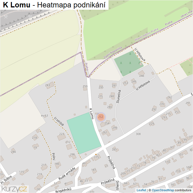 Mapa K Lomu - Firmy v ulici.