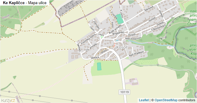 Ke Kapličce - mapa ulice