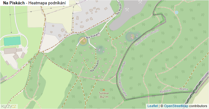 Na Pískách - mapa podnikání