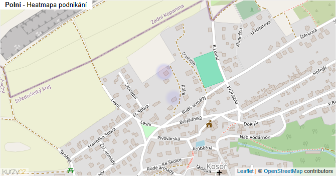 Polní - mapa podnikání