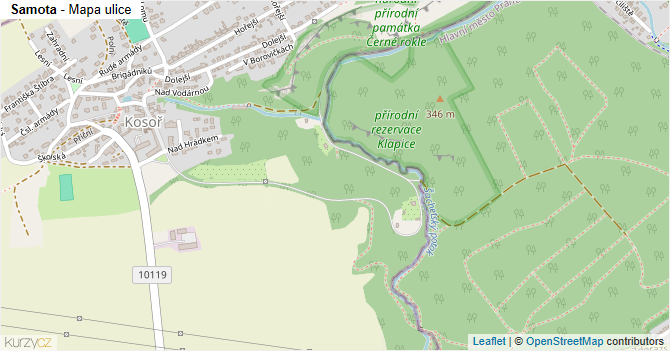 Samota - mapa ulice