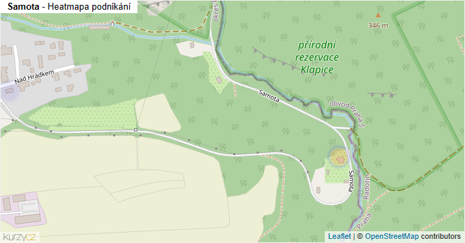 Samota - mapa podnikání