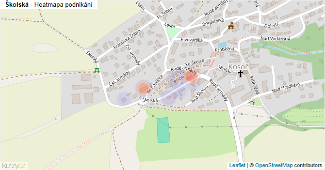 Školská - mapa podnikání