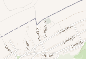 Slunečná v obci Kosoř - mapa ulice
