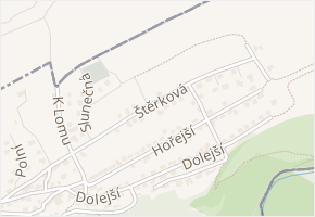 Štěrková 233 v obci Kosoř - mapa ulice