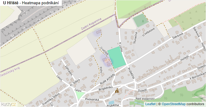 U Hřiště - mapa podnikání