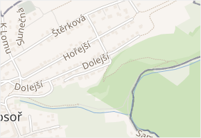 V Borovičkách v obci Kosoř - mapa ulice