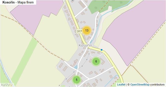 Kosořín - mapa firem