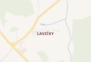 Lavičky v obci Kosova Hora - mapa části obce