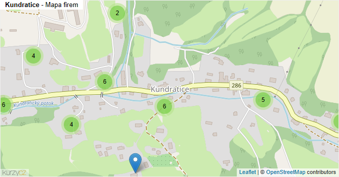 Kundratice - mapa firem