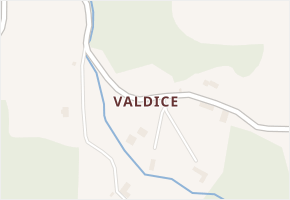Valdice v obci Košťálov - mapa části obce