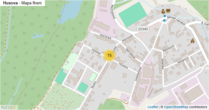 Husova - mapa firem