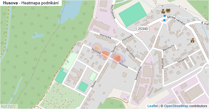 Husova - mapa podnikání