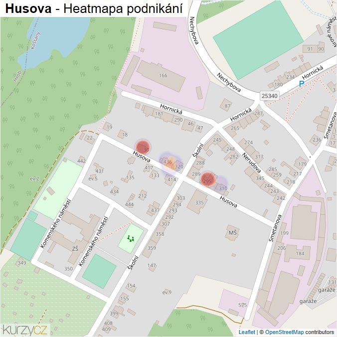 Mapa Husova - Firmy v ulici.