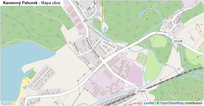 Kamenný Pahorek - mapa ulice