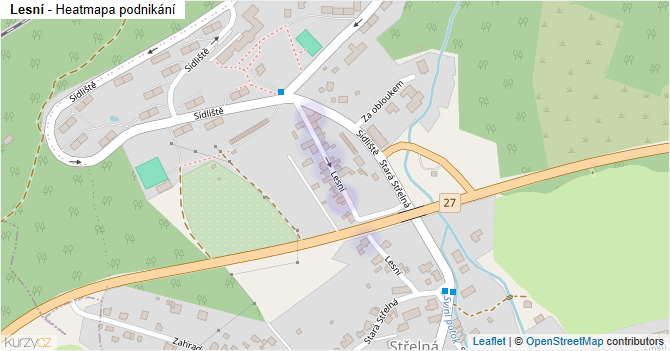 Lesní - mapa podnikání