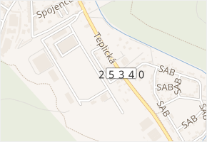 Ležáky v obci Košťany - mapa ulice