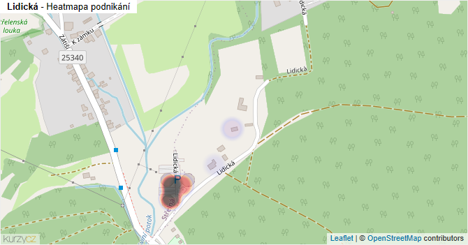 Lidická - mapa podnikání