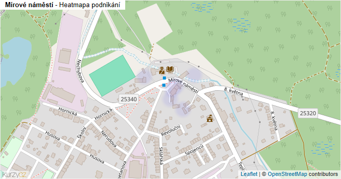 Mírové náměstí - mapa podnikání