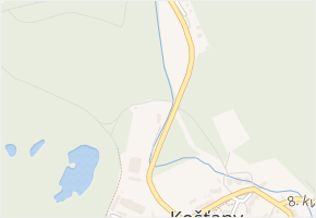 Nechybova v obci Košťany - mapa ulice