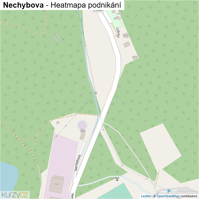 Mapa Nechybova - Firmy v ulici.