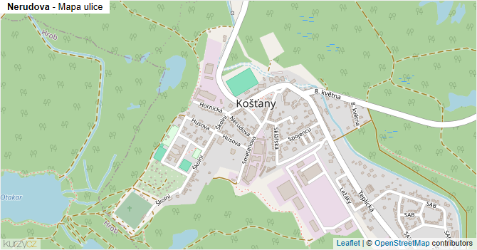 Nerudova - mapa ulice