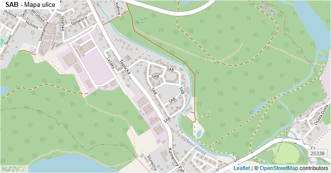 SAB - mapa ulice