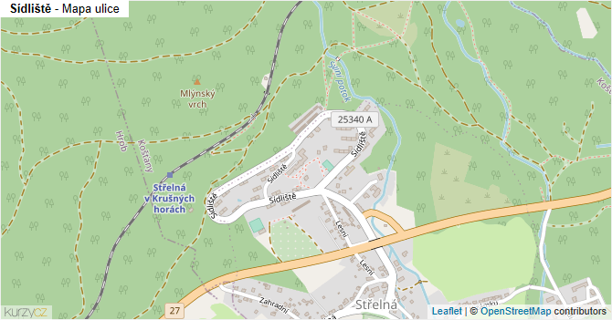 Sídliště - mapa ulice