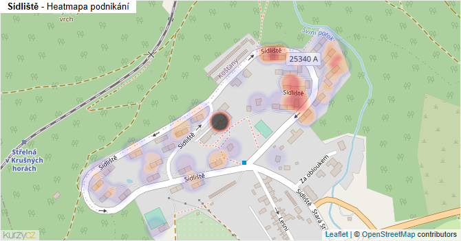 Sídliště - mapa podnikání