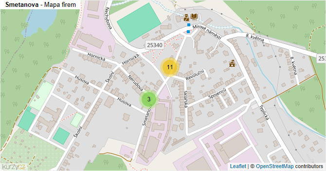Smetanova - mapa firem