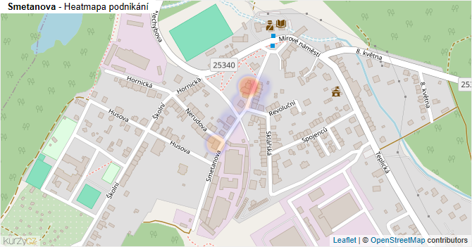 Smetanova - mapa podnikání
