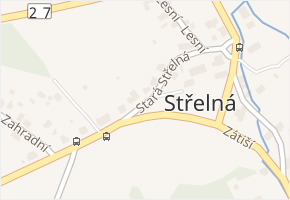 Stará Střelná v obci Košťany - mapa ulice