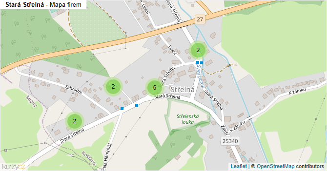 Stará Střelná - mapa firem