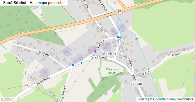 Stará Střelná - mapa podnikání