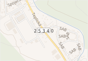 Teplická v obci Košťany - mapa ulice