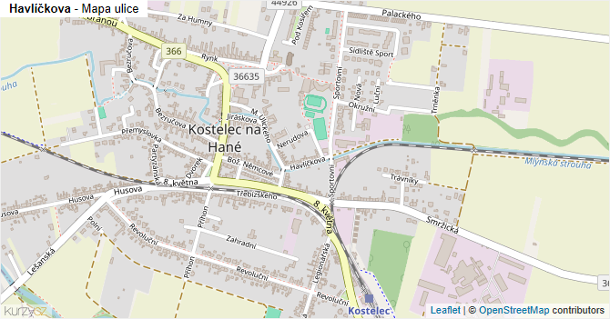 Havlíčkova - mapa ulice