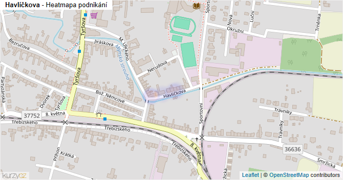 Havlíčkova - mapa podnikání