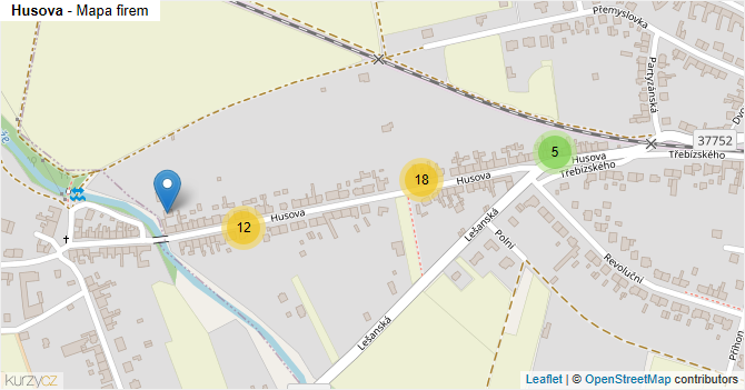 Husova - mapa firem