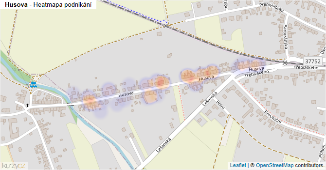 Husova - mapa podnikání