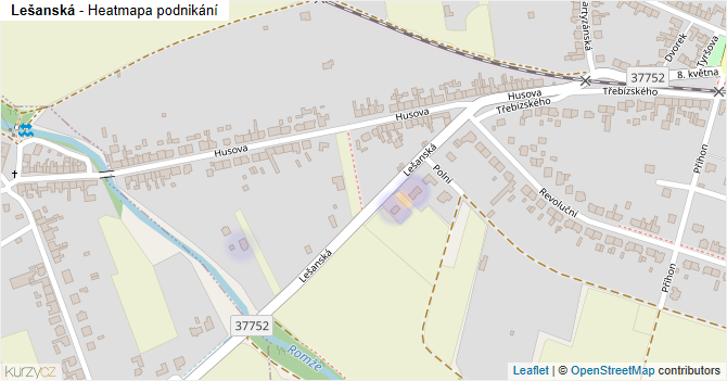 Lešanská - mapa podnikání