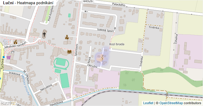 Luční - mapa podnikání