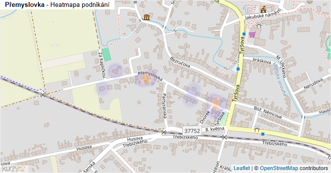 Přemyslovka - mapa podnikání