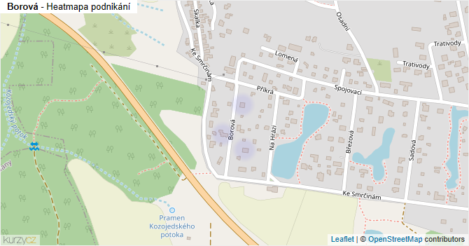 Borová - mapa podnikání
