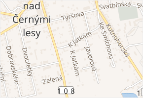 K Jatkám v obci Kostelec nad Černými lesy - mapa ulice