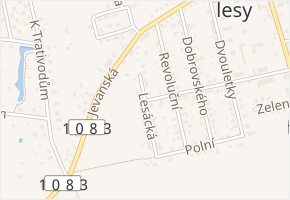 Lesácká v obci Kostelec nad Černými lesy - mapa ulice