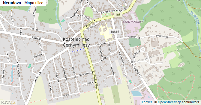 Nerudova - mapa ulice